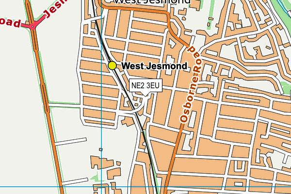 NE2 3EU map - OS VectorMap District (Ordnance Survey)