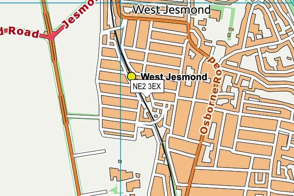 NE2 3EX map - OS VectorMap District (Ordnance Survey)