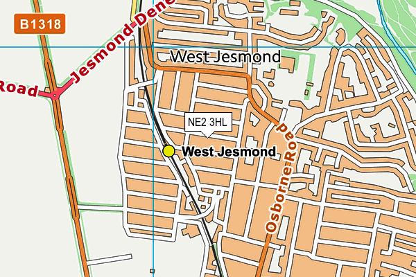 NE2 3HL map - OS VectorMap District (Ordnance Survey)