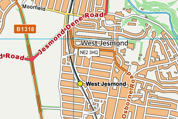 NE2 3HQ map - OS VectorMap District (Ordnance Survey)