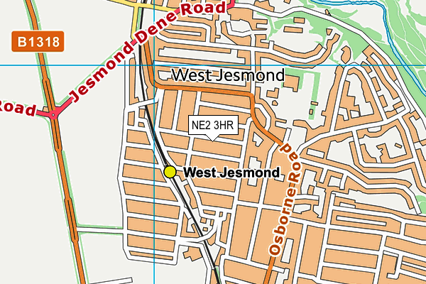 NE2 3HR map - OS VectorMap District (Ordnance Survey)