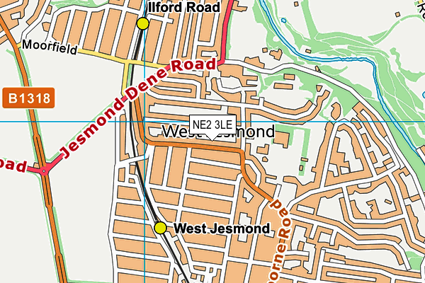 NE2 3LE map - OS VectorMap District (Ordnance Survey)