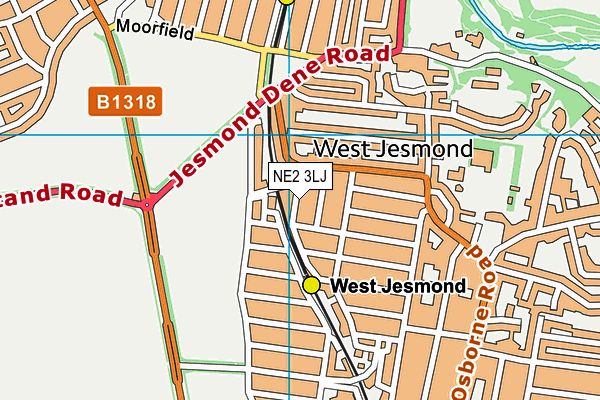 NE2 3LJ map - OS VectorMap District (Ordnance Survey)