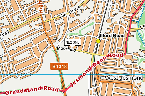 NE2 3NL map - OS VectorMap District (Ordnance Survey)