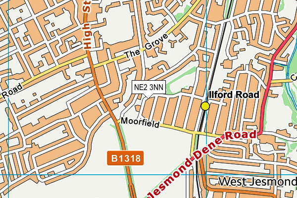 NE2 3NN map - OS VectorMap District (Ordnance Survey)