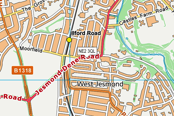 NE2 3QL map - OS VectorMap District (Ordnance Survey)