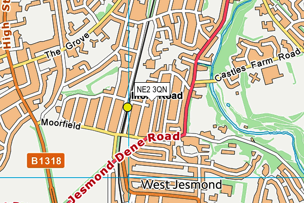 NE2 3QN map - OS VectorMap District (Ordnance Survey)