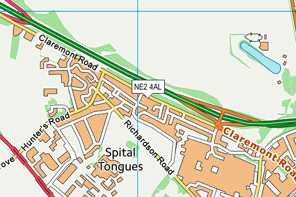 NE2 4AL map - OS VectorMap District (Ordnance Survey)