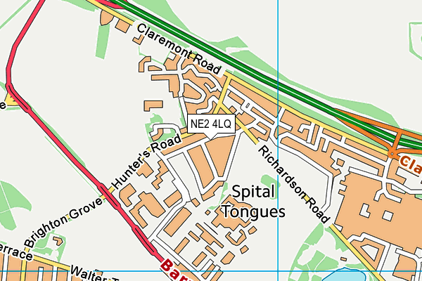 NE2 4LQ map - OS VectorMap District (Ordnance Survey)
