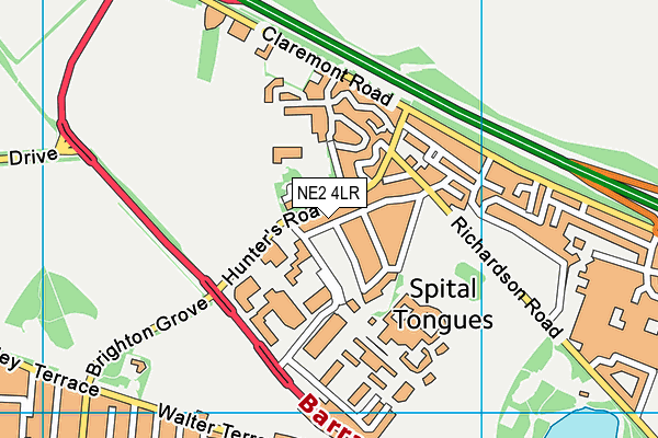 NE2 4LR map - OS VectorMap District (Ordnance Survey)