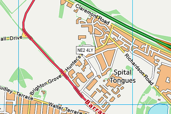 NE2 4LY map - OS VectorMap District (Ordnance Survey)