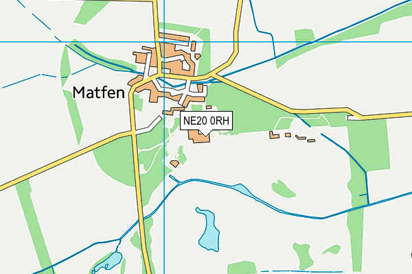 Matfen Hall Hotel - Golf & Spa map (NE20 0RH) - OS VectorMap District (Ordnance Survey)