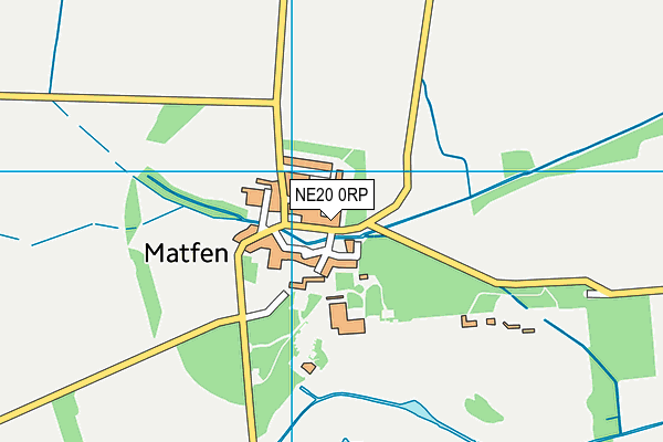 Matfen Hall Cricket Club map (NE20 0RP) - OS VectorMap District (Ordnance Survey)