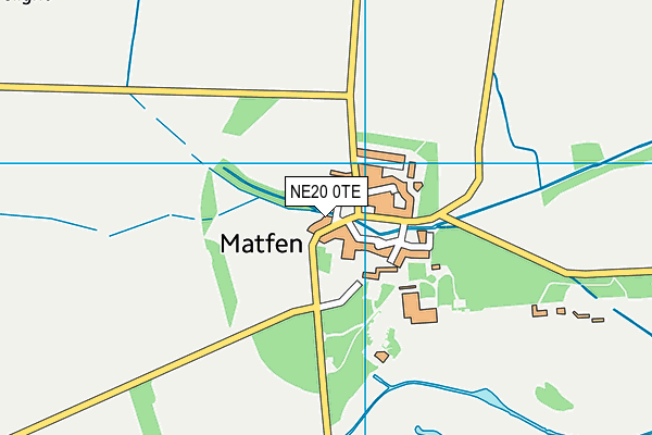 NE20 0TE map - OS VectorMap District (Ordnance Survey)