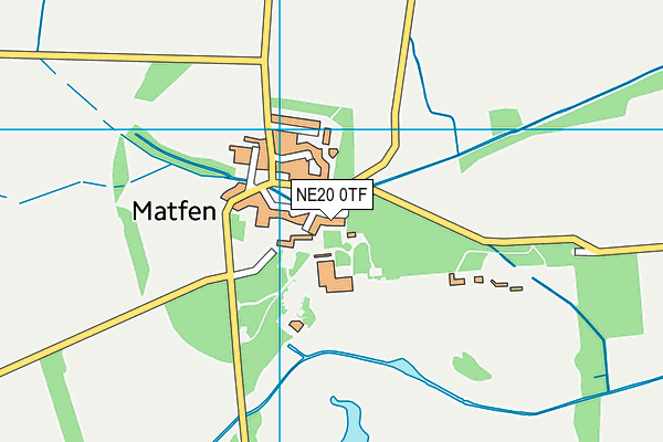 NE20 0TF map - OS VectorMap District (Ordnance Survey)
