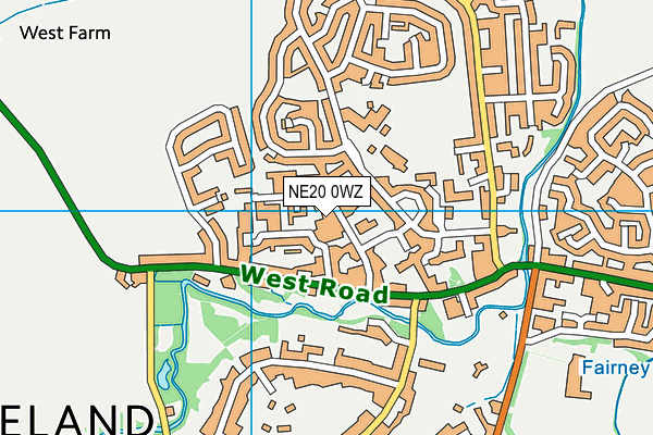 NE20 0WZ map - OS VectorMap District (Ordnance Survey)