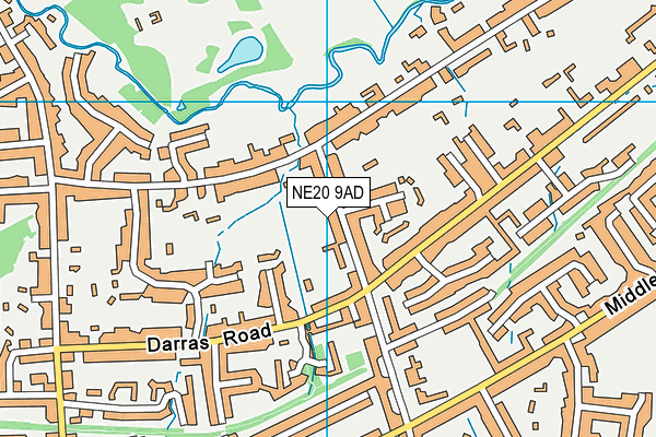 NE20 9AD map - OS VectorMap District (Ordnance Survey)