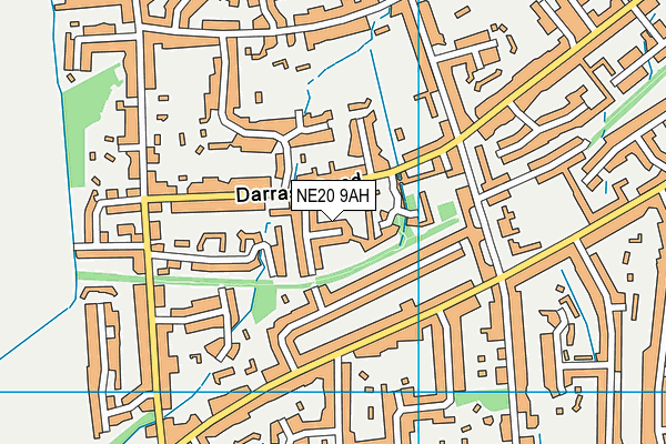 NE20 9AH map - OS VectorMap District (Ordnance Survey)
