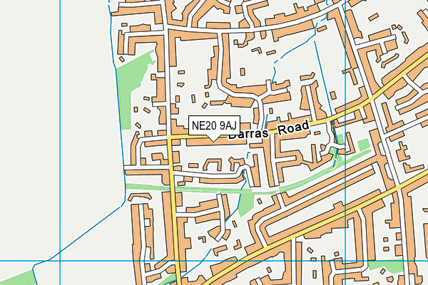 NE20 9AJ map - OS VectorMap District (Ordnance Survey)
