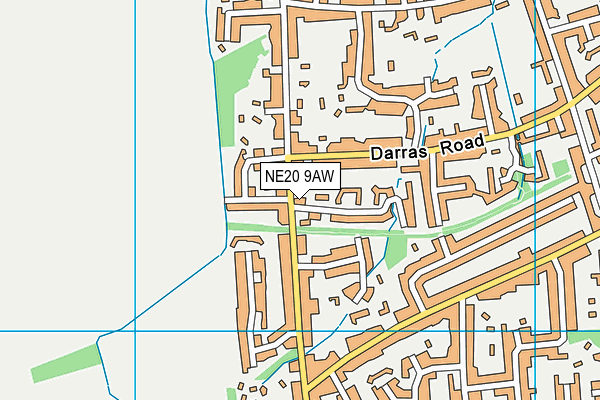 NE20 9AW map - OS VectorMap District (Ordnance Survey)