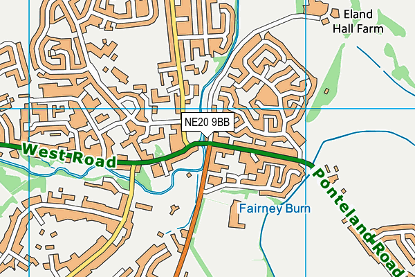 NE20 9BB map - OS VectorMap District (Ordnance Survey)