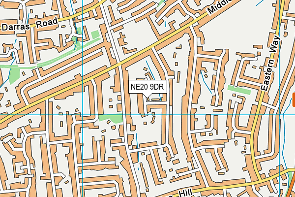 NE20 9DR map - OS VectorMap District (Ordnance Survey)