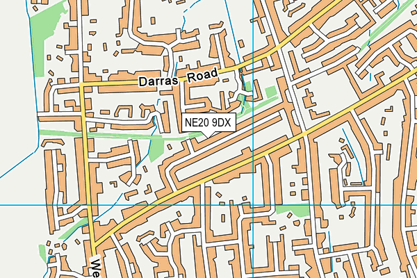 NE20 9DX map - OS VectorMap District (Ordnance Survey)