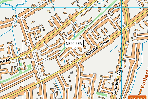 NE20 9EA map - OS VectorMap District (Ordnance Survey)