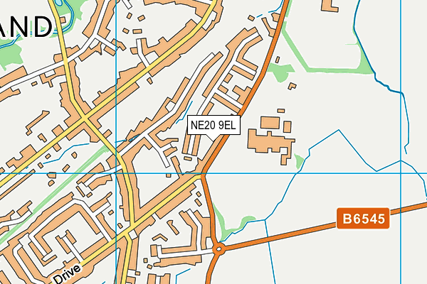 NE20 9EL map - OS VectorMap District (Ordnance Survey)