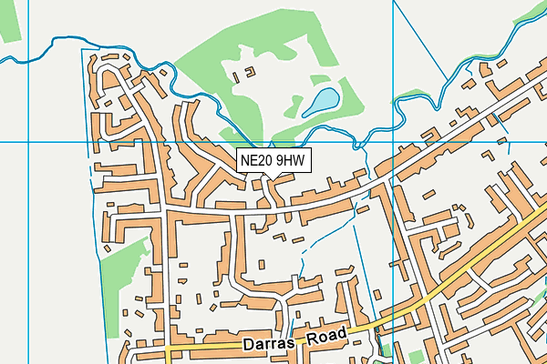 NE20 9HW map - OS VectorMap District (Ordnance Survey)