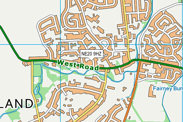 NE20 9HZ map - OS VectorMap District (Ordnance Survey)