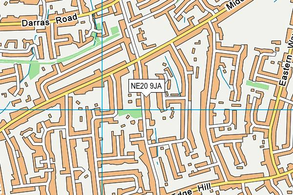 NE20 9JA map - OS VectorMap District (Ordnance Survey)