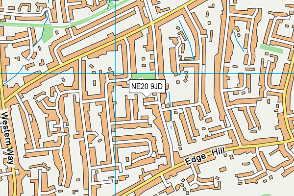 NE20 9JD map - OS VectorMap District (Ordnance Survey)