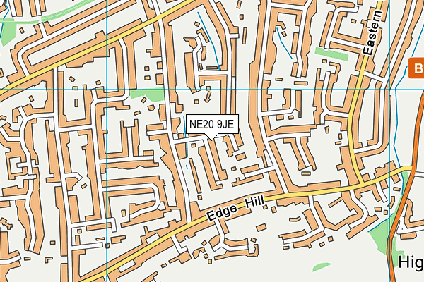 NE20 9JE map - OS VectorMap District (Ordnance Survey)