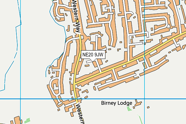 NE20 9JW map - OS VectorMap District (Ordnance Survey)