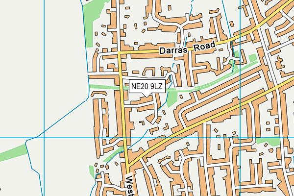 NE20 9LZ map - OS VectorMap District (Ordnance Survey)
