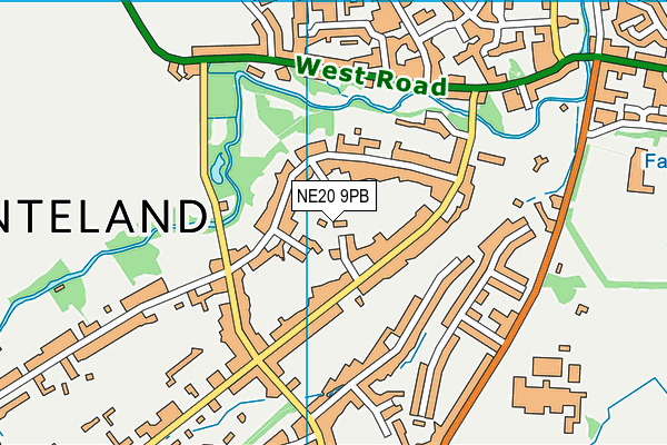 NE20 9PB map - OS VectorMap District (Ordnance Survey)