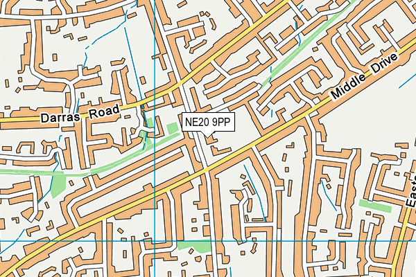 NE20 9PP map - OS VectorMap District (Ordnance Survey)