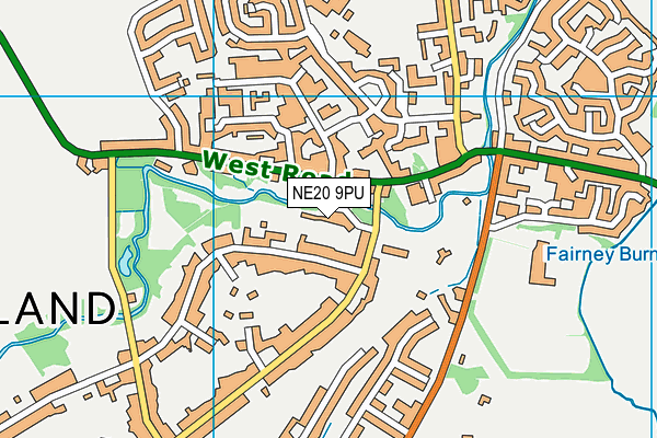 NE20 9PU map - OS VectorMap District (Ordnance Survey)