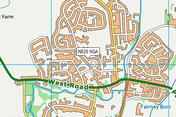 NE20 9QA map - OS VectorMap District (Ordnance Survey)