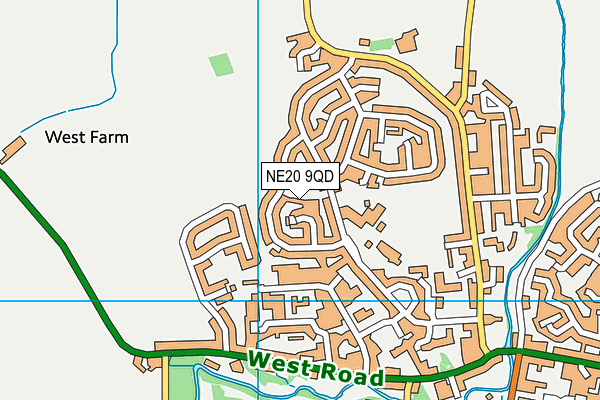 NE20 9QD map - OS VectorMap District (Ordnance Survey)