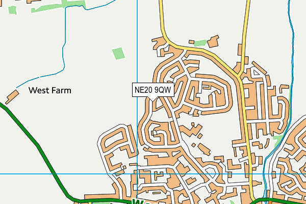 NE20 9QW map - OS VectorMap District (Ordnance Survey)