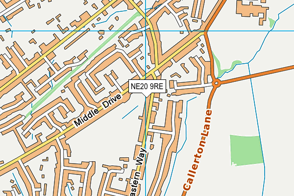 NE20 9RE map - OS VectorMap District (Ordnance Survey)