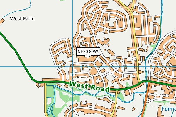 NE20 9SW map - OS VectorMap District (Ordnance Survey)