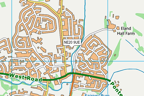 NE20 9UE map - OS VectorMap District (Ordnance Survey)