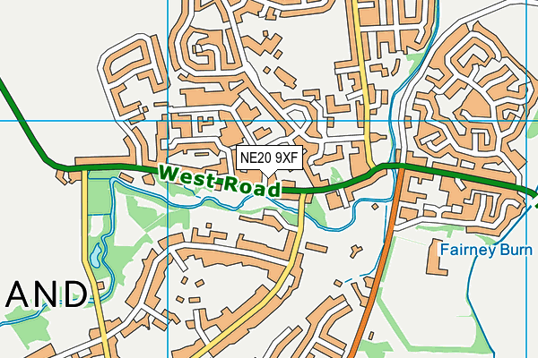 NE20 9XF map - OS VectorMap District (Ordnance Survey)