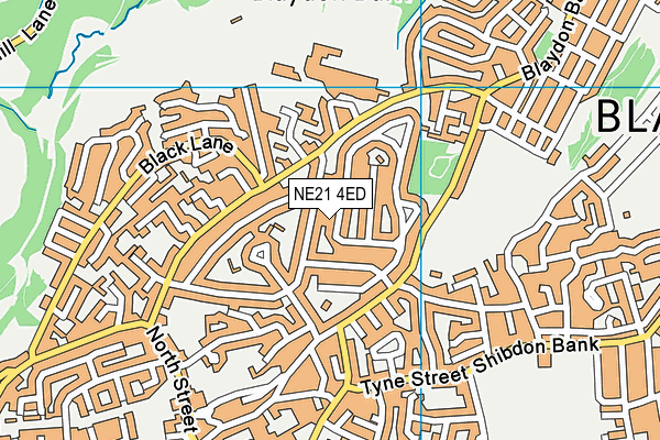 NE21 4ED map - OS VectorMap District (Ordnance Survey)