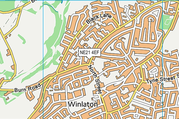 NE21 4EF map - OS VectorMap District (Ordnance Survey)