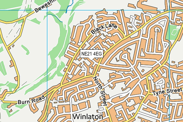 NE21 4EG map - OS VectorMap District (Ordnance Survey)