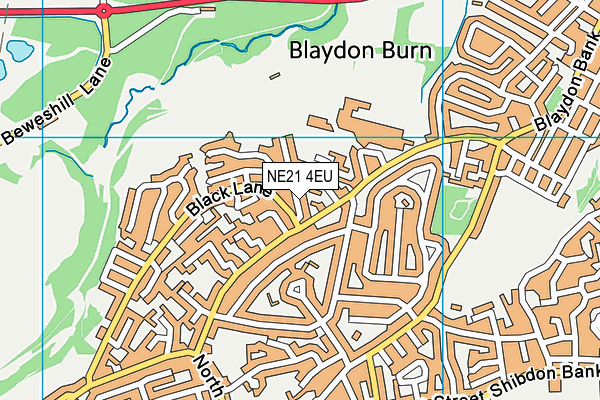 NE21 4EU map - OS VectorMap District (Ordnance Survey)